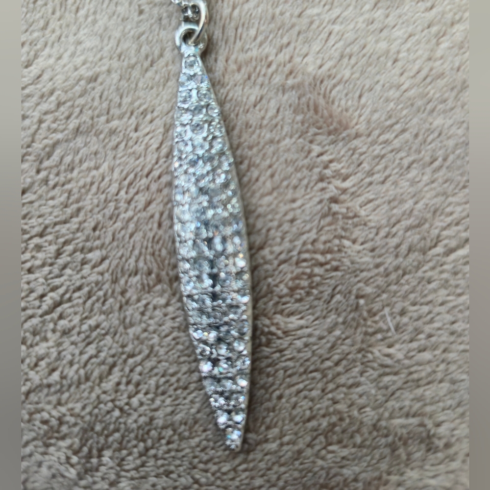 Silver-Tone Triple Pendant Layered Necklace – 15.5” Drop